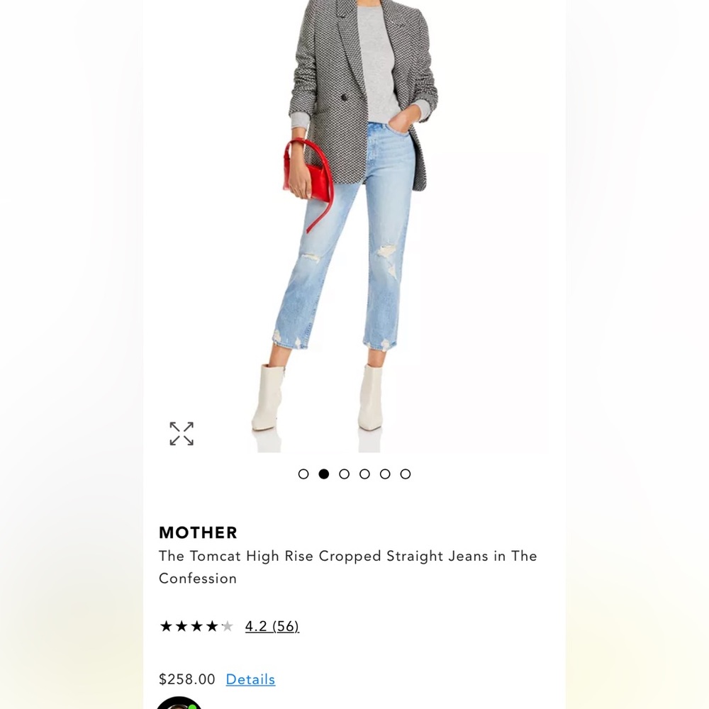 Mother Jeans size 26 The Tomcat in The Confession